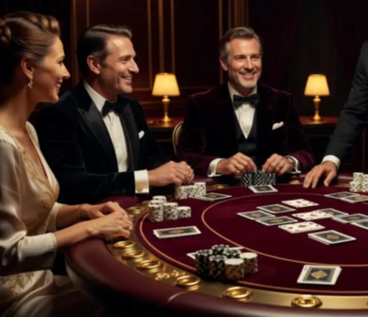 Profesjonalne mobilne stoły do pokera, ruletki i blackjacka przygotowane na eleganckim evencie